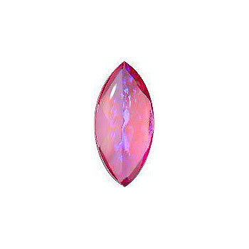 Navette Cabochons Pointed Back Crystal Glass Stone, Pink 1 Mexico Opals (Mex-32), Czech Republic