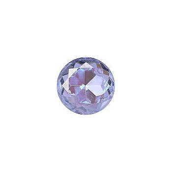 Round Faceted Pointed Back (Doublets) Crystal Glass Stone, Violet 4 Transparent With Ab (20210-Abb), Czech Republic