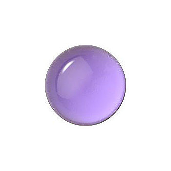 Round Cabochons Flat Back Crystal Glass Stone, Violet 19 Transparent (20320), Czech Republic