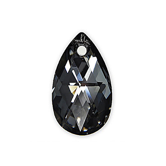 SWAROVSKI CRYSTALS pendant pear-shaped 6106 crystal stone with hole Crystal Silver Night Glass Austria