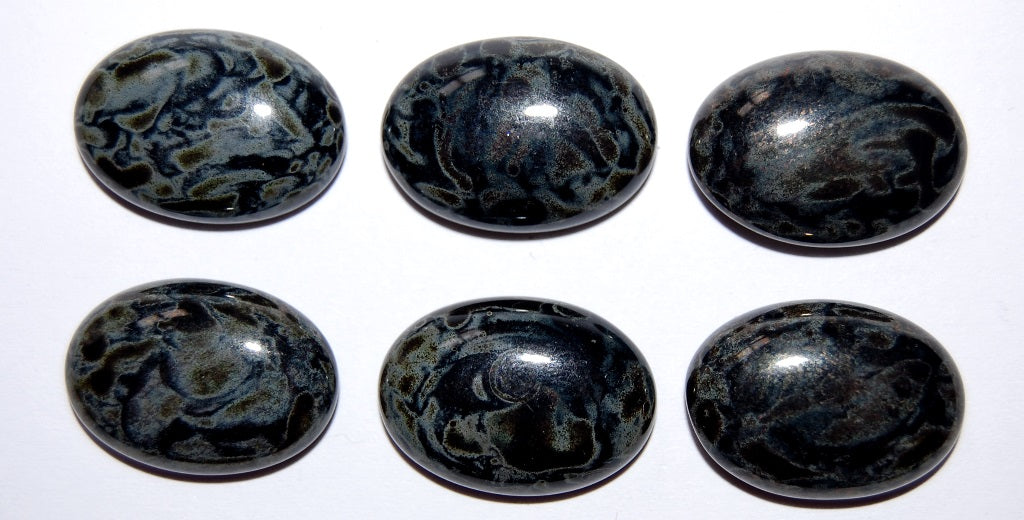 Cabochon Oval Flat Back, 43400 (43400), Glass, Czech Republic