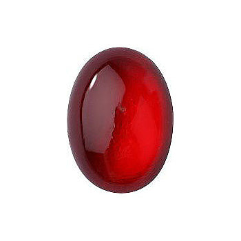 Oval Cabochons Flat Back Crystal Glass Stone, Red 9 With Silver (90089), Czech Republic