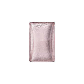 Rectangle Cabochons Flat Back Crystal Glass Stone, Pink 10 With Silver (70119-L), Czech Republic