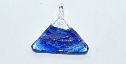 Czech Glass Hand Made Triangle Lampwork Pendant, (3630 D), Glass, Czech Republic