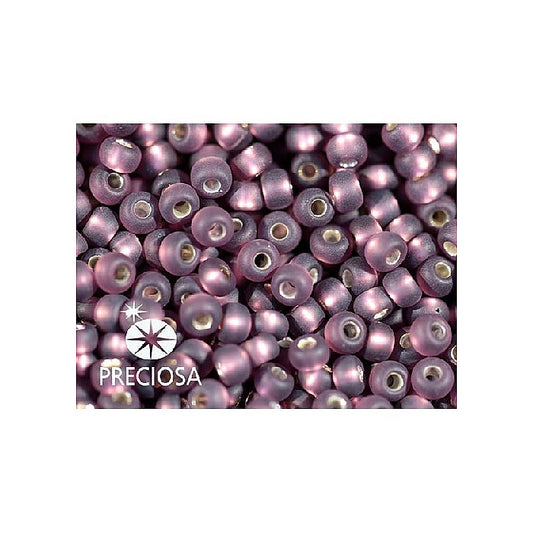 Rocailles PRECIOSA seed beads Purple Silver Lined Glass Czech Republic