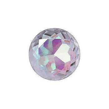Round Faceted Pointed Back (Doublets) Crystal Glass Stone, White 8 Transparent With Ab (000300-Abb), Czech Republic