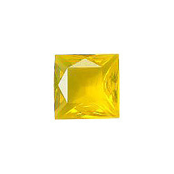 Square Faceted Pointed Back (Doublets) Crystal Glass Stone, Yellow 9 Transparent (80020), Czech Republic