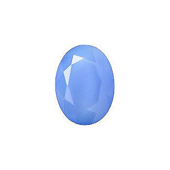 Oval Faceted Pointed Back (Doublets) Crystal Glass Stone, Aqua Blue 9 Pearl Colours (03402), Czech Republic