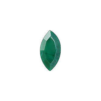 Navette Faceted Pointed Back (Doublets) Crystal Glass Stone, Green 1 Opaque (53242), Czech Republic