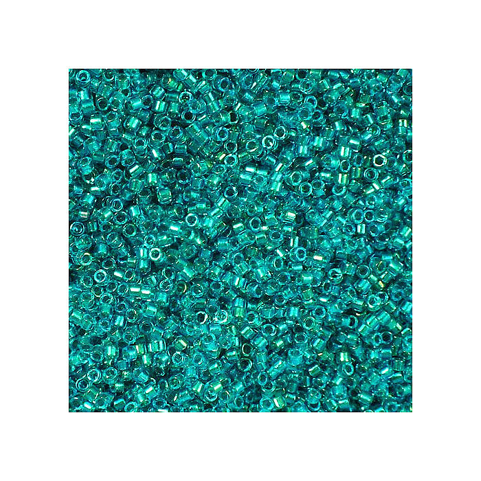 Miyuki Delica Rocailles Seed Beads Fancy Lined Teal Green Glass Japan