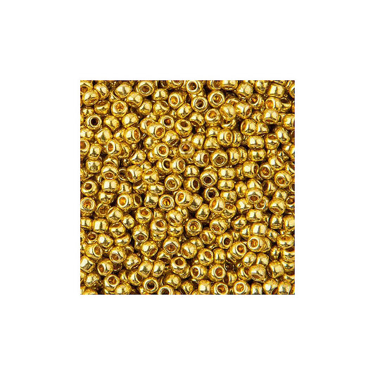 Rocailles PRECIOSA seed beads Yellow Gold Glass Czech Republic