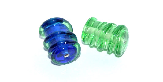 Czech Glass Hand Made Roller Tube Lampwork Beads, (B), Glass, Czech Republic