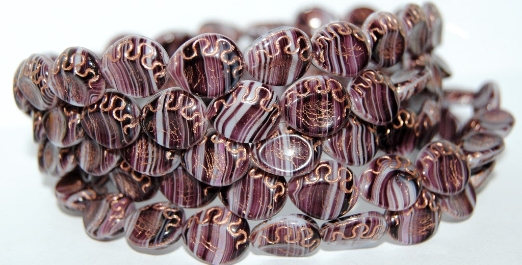 Tear Oval Pressed Glass Beads, (25000 54200), Glass, Czech Republic