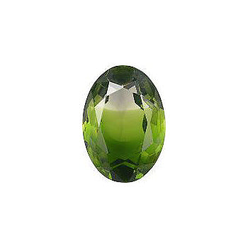 Oval Faceted Pointed Back (Doublets) Crystal Glass Stone, Light Green 6 Multicolours (Bi-11439), Czech Republic