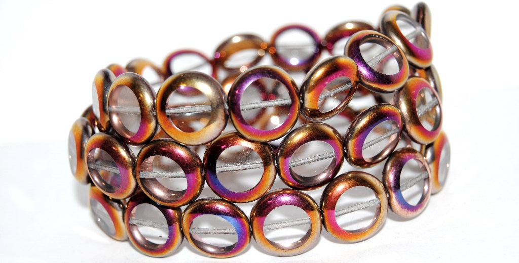 Table Cut Round Beads With Round, Crystal 30810 (30 30810), Glass, Czech Republic