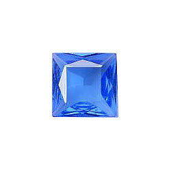 Square Faceted Pointed Back (Doublets) Crystal Glass Stone, Blue 1 Transparent (30020), Czech Republic