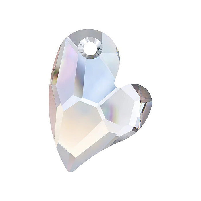 SWAROVSKI ELEMENTS pendant Devoted 2 U Heart 6261 crystal stone with hole Crystal Ab Glass Austria