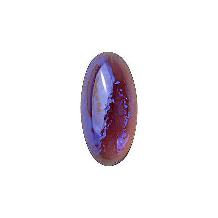 Oval Cabochons Flat Back Crystal Glass Stone, Violet 11 Mexico Opals (Mex-19), Czech Republic