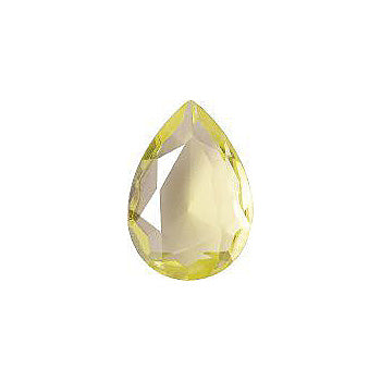 Pear Faceted Pointed Back (Doublets) Crystal Glass Stone, Yellow 2 Transparent (80100), Czech Republic