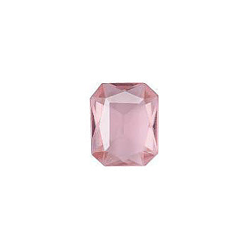 Octagon Faceted Pointed Back (Doublets) Crystal Glass Stone, Pink 8 Transparent (70110-L), Czech Republic