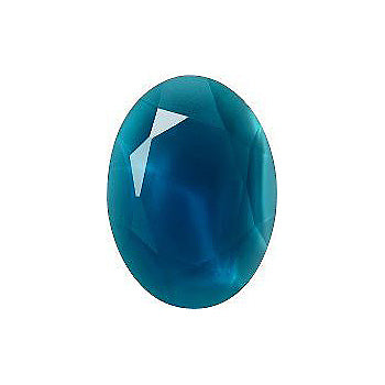 Oval Faceted Pointed Back (Doublets) Crystal Glass Stone, Blue 7 Milky Colours (04030-60070-K), Czech Republic