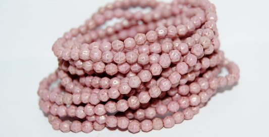 Round Pressed Glass Beads Druck, Luster Red Full Coated (14495), Glass, Czech Republic