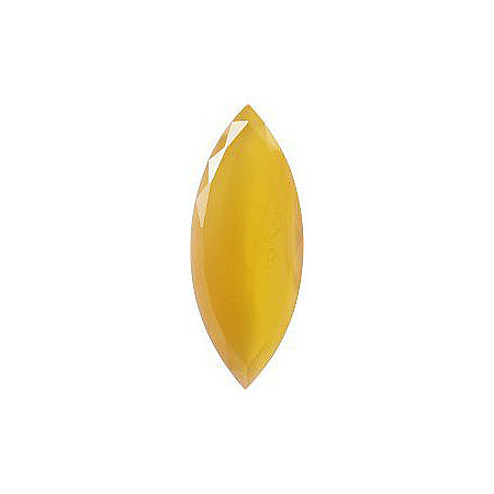 Navette Faceted Pointed Back (Doublets) Crystal Glass Stone, Yellow 6 Milky Colours (04030-10040-K), Czech Republic