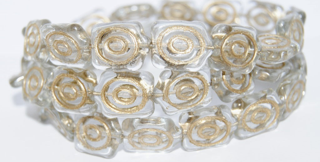 Spiral Turtle Pressed Glass Beads, Gray 54202 (40010 54202), Glass, Czech Republic