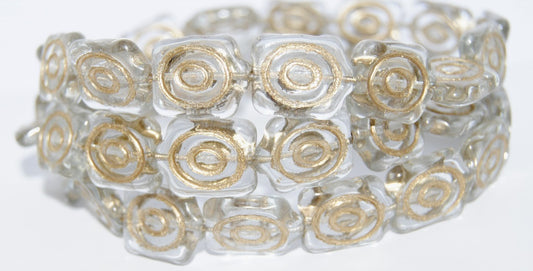 Spiral Turtle Pressed Glass Beads, Gray 54202 (40010 54202), Glass, Czech Republic
