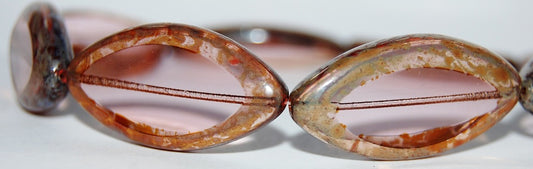 Table Cut Oval Beads, Transparent Light Amethyst 43400 (20020 43400), Glass, Czech Republic