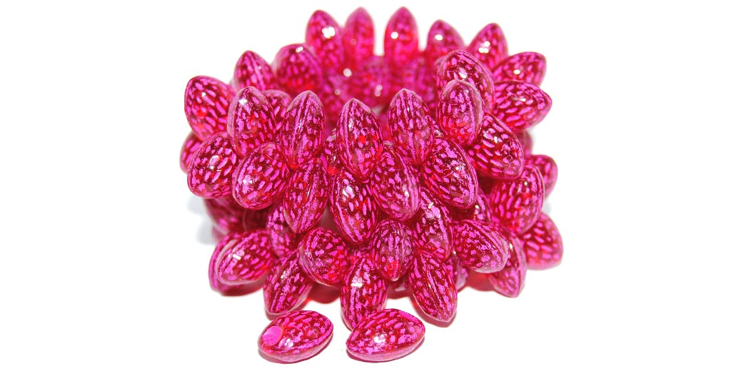 Strawberry Friut Pressed Glass Beads, Ruby Red 46470 (90080 46470), Glass, Czech Republic