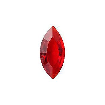 Navette Faceted Pointed Back (Doublets) Crystal Glass Stone, Red 8 Transparent (90070), Czech Republic