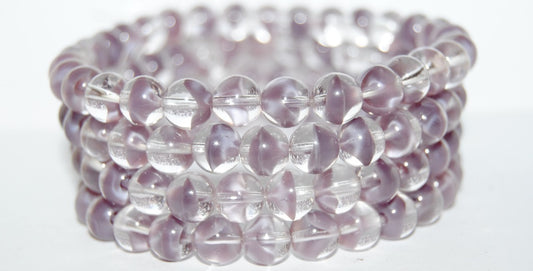 Round Pressed Glass Beads Druck, 26028 (26028), Glass, Czech Republic