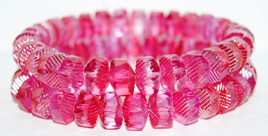 Faceted Cathedral Fire Polished Glass Beads, 48120 (48120), Glass, Czech Republic