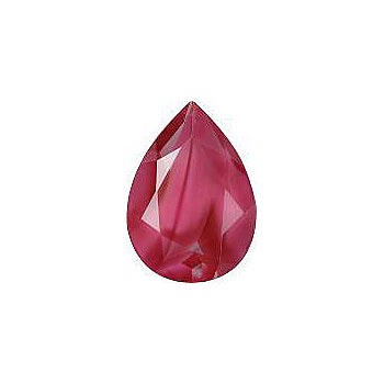 Pear Faceted Pointed Back (Doublets) Crystal Glass Stone, Pink 24 Pearl Colours (94000-0003), Czech Republic