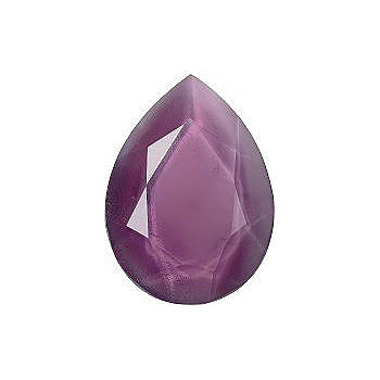 Pear Faceted Pointed Back (Doublets) Crystal Glass Stone, Violet 16 Moonshine (01560), Czech Republic