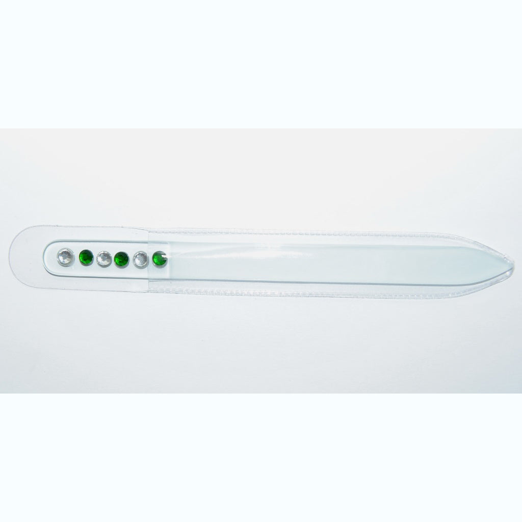 Nail Files Double-Sided, 15.5 mm (HF-GREEN), Czech Glass