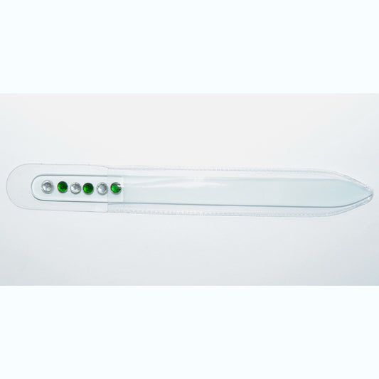 Nail Files Double-Sided, 15.5 mm (HF-GREEN), Czech Glass
