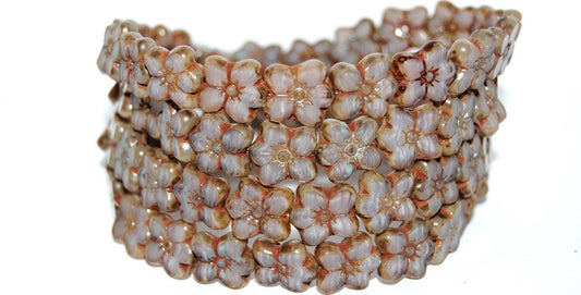 Table Cut Flower Beads Linum, (8701 43400), Glass, Czech Republic