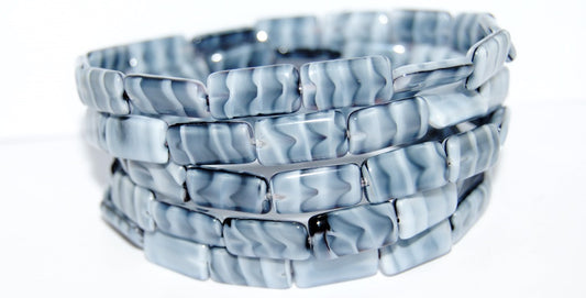 Rectangle Pressed Glass Beads, 26607 (26607), Glass, Czech Republic