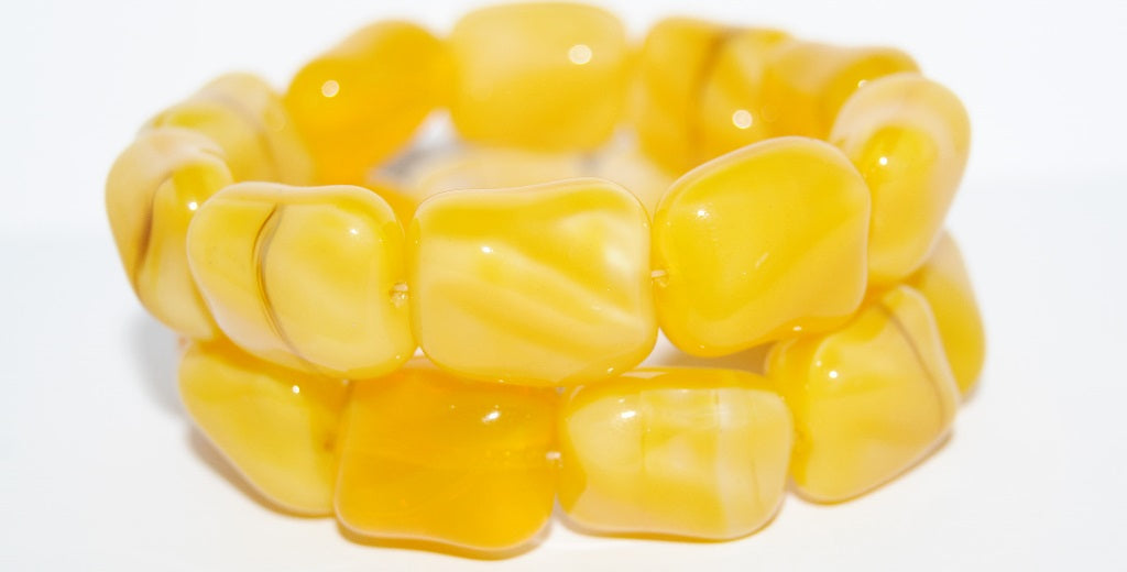 Czech Glass Pressed Beads Irregular Shape Like Stone, 81020 (81020), Glass, Czech Republic