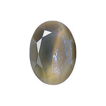 Oval Faceted Pointed Back (Doublets) Crystal Glass Stone, Grey 1 Mexico Opals (16416), Czech Republic