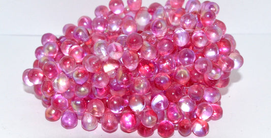 Pear Drop Pressed Glass Beads, Crystal 48120 (30 48120), Glass, Czech Republic