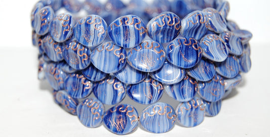 Tear Oval Pressed Glass Beads, (35010 54200), Glass, Czech Republic