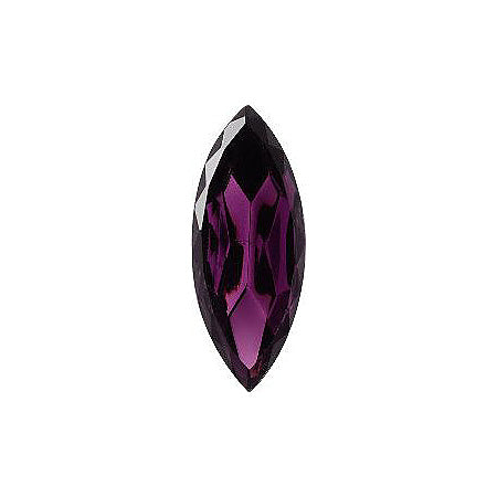 Navette Faceted Pointed Back (Doublets) Crystal Glass Stone, Violet 14 Transparent With Aluminium (20080-Al), Czech Republic