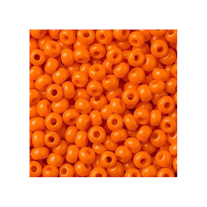 Rocailles PRECIOSA seed beads Dark Orange Glass Czech Republic