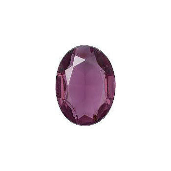 Oval Faceted Pointed Back (Doublets) Crystal Glass Stone, Violet 10 Transparent (20040), Czech Republic