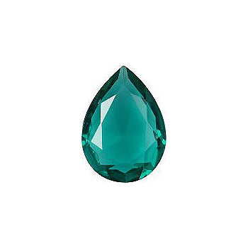 Pear Faceted Pointed Back (Doublets) Crystal Glass Stone, Aqua Blue 12 Transparent (50720), Czech Republic