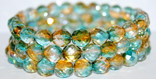 Fire Polished Round Faceted Beads, 48104 (48104), Glass, Czech Republic