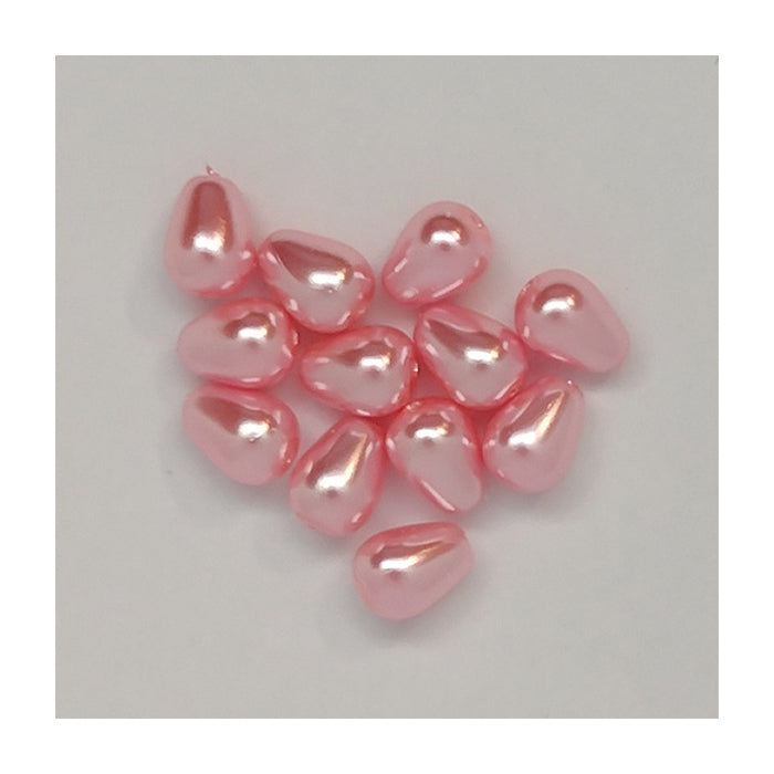 Imitation pearl glass beads drop Pink Glass Czech Republic